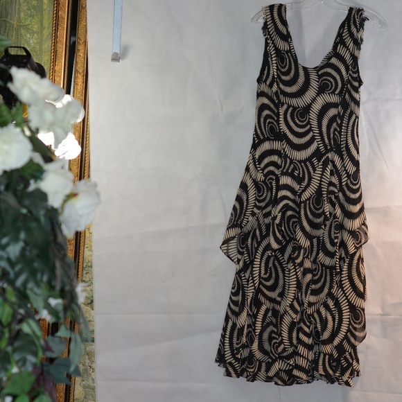 Signature Robbie Bee Beaded Layered Dress SZ 14 - Picture 7 of 8